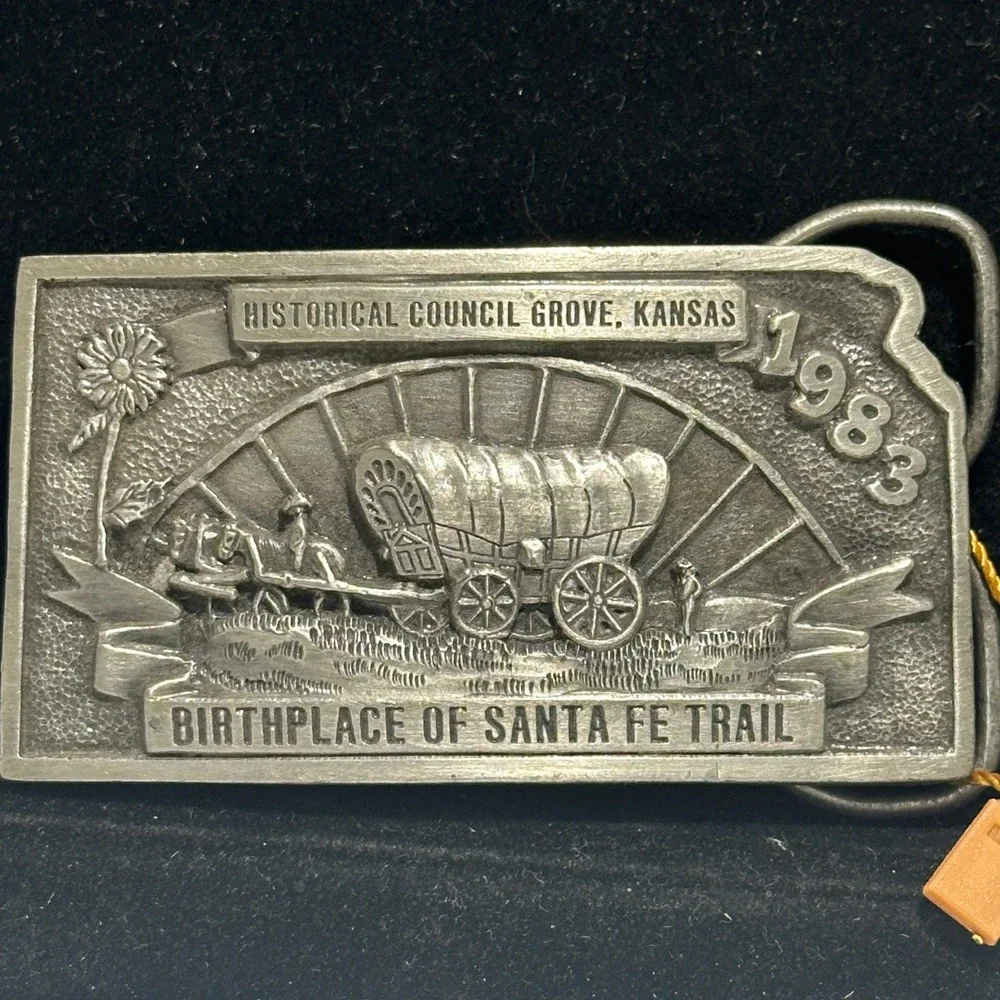 Vintage 1983 Council Grove Kansas Santa Fe Trail Limited Edition Buckle 301/500